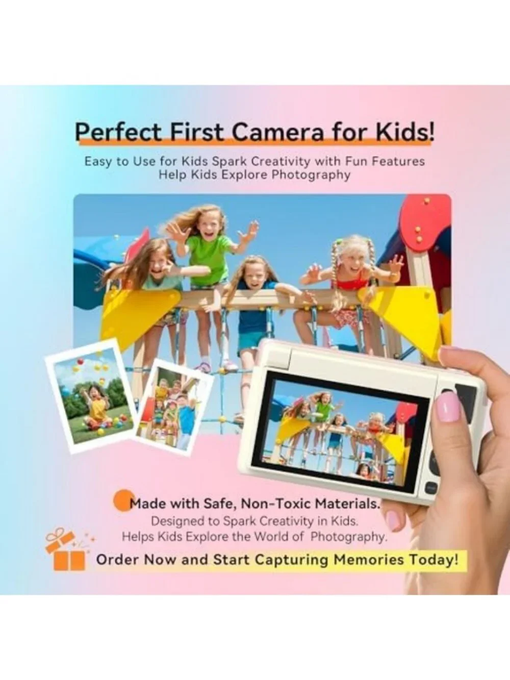 4K Vlogging Digital Camera for Travel, Compact Point and Shoot, High-Quality